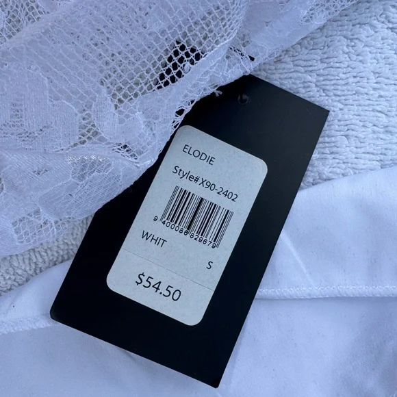 NWT Frederick's of Hollywood Elodie White Satin Lace Bow Tie Teddy Lingerie Sz S - Picture 5 of 6